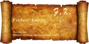 Fuchsz Kevin névjegykártya